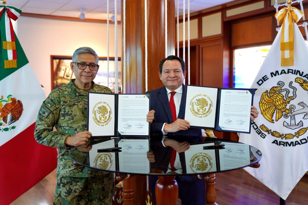 Formalizan Gobierno y SEMAR acuerdo parafortalecer infraestructura marítima